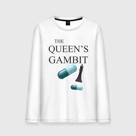 Мужской лонгслив хлопок с принтом the queens gambit в Рязани, 100% хлопок |  | the queens gambit | нетфликс | сериал | ход королевы