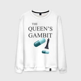 Мужской свитшот хлопок с принтом the queens gambit в Рязани, 100% хлопок |  | the queens gambit | нетфликс | сериал | ход королевы