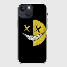 Чехол для iPhone 13 mini с принтом SMILE в Рязани,  |  | глаза крестики | злой смайл | зубы | контраст | смайл | эмоция