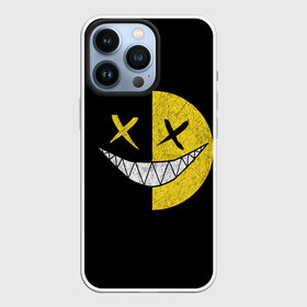 Чехол для iPhone 13 Pro с принтом SMILE в Рязани,  |  | глаза крестики | злой смайл | зубы | контраст | смайл | эмоция