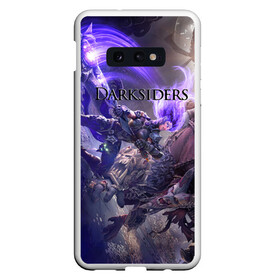 Чехол для Samsung S10E с принтом Darksiders в Рязани, Силикон | Область печати: задняя сторона чехла, без боковых панелей | darksiders 2 | апокалипсиса | всадника | игра | слешер