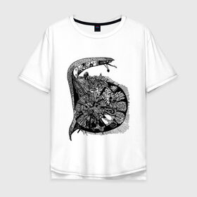 Мужская футболка хлопок Oversize с принтом Улитка в Рязани, 100% хлопок | свободный крой, круглый ворот, “спинка” длиннее передней части | snail | буква 