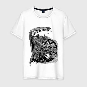 Мужская футболка хлопок с принтом Улитка в Рязани, 100% хлопок | прямой крой, круглый вырез горловины, длина до линии бедер, слегка спущенное плечо. | snail | буква 