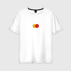 Женская футболка хлопок Oversize с принтом Happy Sad в Рязани, 100% хлопок | свободный крой, круглый ворот, спущенный рукав, длина до линии бедер
 | happy | sad | грусть | настроение | псих | радость | смайлик | эмодзи