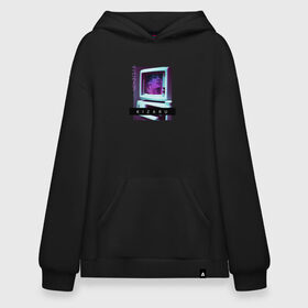 Худи SuperOversize хлопок с принтом Vaporwave Kizaru Mac в Рязани, 70% хлопок, 30% полиэстер, мягкий начес внутри | карман-кенгуру, эластичная резинка на манжетах и по нижней кромке, двухслойный капюшон
 | album | born to trap | haunted family | hip hop | karmageddon | music | neon | retro | retrowave | spain | trend | yvn kxx | альбом | испания | кизару | музыка | неон | реп | ретровейв | рожденный | рэп | стиль | тренд | треп 