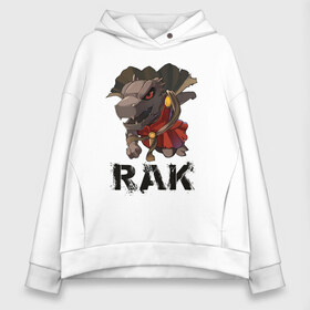 Женское худи Oversize хлопок с принтом Rak в Рязани, френч-терри — 70% хлопок, 30% полиэстер. Мягкий теплый начес внутри —100% хлопок | боковые карманы, эластичные манжеты и нижняя кромка, капюшон на магнитной кнопке | anak | kami no tou | khun aguero | rachel | rak wraithraiser | tower of god | twenty fifth bam | агнис | анак | аниме | баам | бам | башня бога | двадцать пятый баам | кун | кун агеро агнис | рак | рак крушитель | рахиль