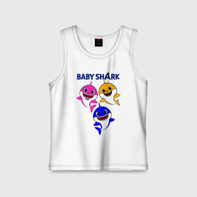 Детская майка хлопок с принтом Baby Shark в Рязани,  |  | baby | baby shark | shark | акула | анимация | бэби | бэби шарк | дети | мультфильм | песня | ребенок | шарк