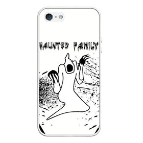 Чехол для iPhone 5/5S матовый с принтом KIZARU: HAUNTED FAMILY. в Рязани, Силикон | Область печати: задняя сторона чехла, без боковых панелей | Тематика изображения на принте: born to trap | haunted family | kizaru | rep | кизару | музыка | олег нечипоренко | репер | рэп | хантед фэмили