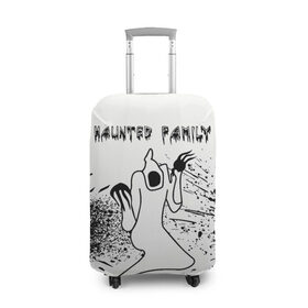 Чехол для чемодана 3D с принтом KIZARU: HAUNTED FAMILY. в Рязани, 86% полиэфир, 14% спандекс | двустороннее нанесение принта, прорези для ручек и колес | born to trap | haunted family | kizaru | rep | кизару | музыка | олег нечипоренко | репер | рэп | хантед фэмили