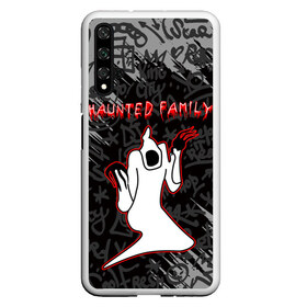 Чехол для Honor 20 с принтом HAUNTED FAMILY в Рязани, Силикон | Область печати: задняя сторона чехла, без боковых панелей | Тематика изображения на принте: born to trap | haunted family | kizaru | rap | борн ту треп | кизару | музыка. | русский реп