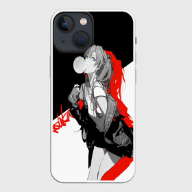 Чехол для iPhone 13 mini с принтом Asuka Langley Evangelion в Рязани,  |  | Тематика изображения на принте: anime | evangelion | girl | nerv | аниме | аска | аска ленгли сорью | аска лэнгли сорью | асочка | вайфу | девушка | ева | евангелион | ленгли | нерв | тян