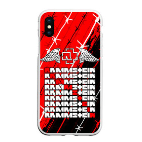 Чехол для iPhone XS Max матовый с принтом RAMMSTEIN в Рязани, Силикон | Область печати: задняя сторона чехла, без боковых панелей | du hast | mein herz | rammstein | rammstein sonne. | группа rammstein | ду хаст | песня рамштайн | рамштайн | тилль линдеманн