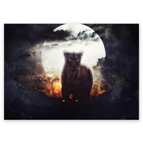 Поздравительная открытка с принтом Львица в Рязани, 100% бумага | плотность бумаги 280 г/м2, матовая, на обратной стороне линовка и место для марки
 | cat | kitten | kitty | lion | pet | tiger | арт | взгляд | животные | кот | котёнок | коты | котятки | котятушки | кошечки | кошка | кошки | лев | мордочка | тигр