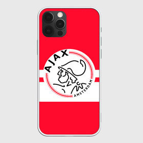 Чехол для iPhone 12 Pro Max с принтом AJAX AMSTERDAM в Рязани, Силикон |  | Тематика изображения на принте: ajax | amsterdam | football | holland | red | sport | team | white | амстердам | аякс | гол | голландия | красный | логотип | мяч | нидерланды | полосы | спорт | футбол