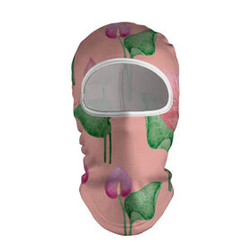 Балаклава 3D с принтом Антуриумы на светлом фоне в Рязани, 100% полиэстер, ткань с особыми свойствами — Activecool | плотность 150–180 г/м2; хорошо тянется, но при этом сохраняет форму. Закрывает шею, вокруг отверстия для глаз кайма. Единый размер | антуриумы | весна | лето | листья | паттерн | природа | растения | романтика | узор | цветы