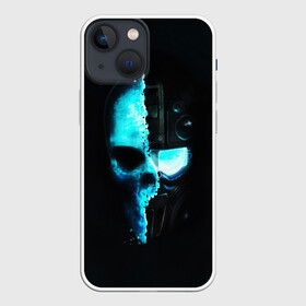 Чехол для iPhone 13 mini с принтом Череп Робот в Рязани,  |  | braincase | brainpan | cranium | deaths head | pericranium | scalp | skull | голова | граффити | кислота | скейт | скейтер | стена | череп