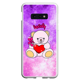 Чехол для Samsung S10E с принтом Lovely bear в Рязани, Силикон | Область печати: задняя сторона чехла, без боковых панелей | Тематика изображения на принте: bear | love is | teddy | богиня | валентина | влюбленный | девушке | дочь | жена | игрушка | лучшая | любимая | люблю | мама | марта | медведь | медведь с сердцем | медвежата | мишка тедди | плюшевые | подарок