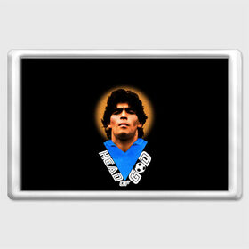 Магнит 45*70 с принтом Diego Maradona в Рязани, Пластик | Размер: 78*52 мм; Размер печати: 70*45 | Тематика изображения на принте: diego | diego armando maradona | legend | maradona | аргентина | диего | король | легенда | марадона | нападающий | полузащитник | футбол | футболист