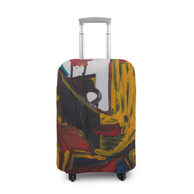 Чехол для чемодана 3D с принтом Pan Gu в Рязани, 86% полиэфир, 14% спандекс | двустороннее нанесение принта, прорези для ручек и колес | Тематика изображения на принте: искусство | картина | китай