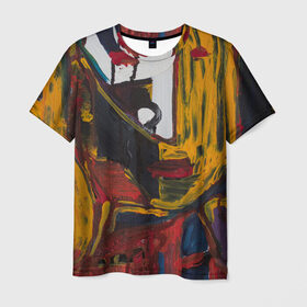 Мужская футболка 3D с принтом Pan Gu в Рязани, 100% полиэфир | прямой крой, круглый вырез горловины, длина до линии бедер | Тематика изображения на принте: искусство | картина | китай
