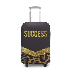 Чехол для чемодана 3D с принтом Success в Рязани, 86% полиэфир, 14% спандекс | двустороннее нанесение принта, прорези для ручек и колес | success | swag | блеск | блестки | китч | леопард | леопардовый принт | понты | успех | успешные люди | фрик