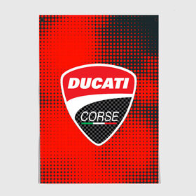 Постер с принтом Ducati Corse (Z) в Рязани, 100% бумага
 | бумага, плотность 150 мг. Матовая, но за счет высокого коэффициента гладкости имеет небольшой блеск и дает на свету блики, но в отличии от глянцевой бумаги не покрыта лаком | audi | audi ag | corse | ducati | ducati corse | ducati motor holding | hypermotard | multistrada | panigale | scrambler | streetfighter | supersport | дукати | массимо борди | мото | фабио тальони