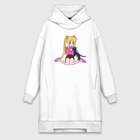 Платье-худи хлопок с принтом Усаги и Луна в Рязани,  |  | girl | kawaii | princess | sailor moon | serenity | usagi | бани | девочка | девушка аниме | кавайный | киска | кот | котенок | котик | кошечка | кошка | малышка | персонажи аниме | сейлор мун | сейлор мун луна | сейлормун