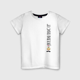 Детская футболка хлопок с принтом Holiday hang up в Рязани, 100% хлопок | круглый вырез горловины, полуприлегающий силуэт, длина до линии бедер | bunny | looney | tunes | vdzajul | багз | бани | банни