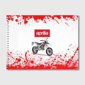 Альбом для рисования с принтом Aprilia (Z) в Рязани, 100% бумага
 | матовая бумага, плотность 200 мг. | Тематика изображения на принте: aprilia | aprilia racing | bike | moto | motocycle | sportmotorcycle | априлия | мото | мотоспорт