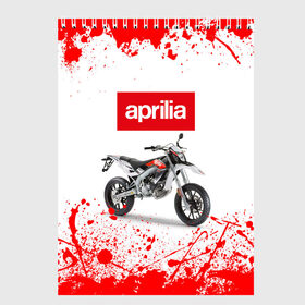 Скетчбук с принтом Aprilia (Z) в Рязани, 100% бумага
 | 48 листов, плотность листов — 100 г/м2, плотность картонной обложки — 250 г/м2. Листы скреплены сверху удобной пружинной спиралью | Тематика изображения на принте: aprilia | aprilia racing | bike | moto | motocycle | sportmotorcycle | априлия | мото | мотоспорт