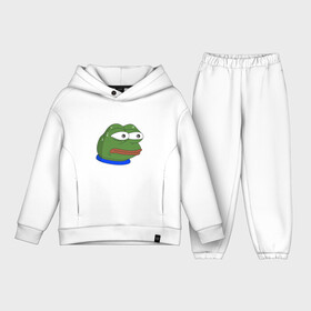 Детский костюм хлопок Oversize с принтом Pepe MonkaS в Рязани,  |  | monkas | pepe | испуг | лягушка | мем | пепе | эмоут