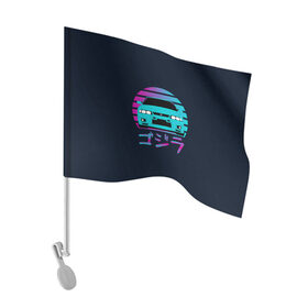 Флаг для автомобиля с принтом Skyline R33 в Рязани, 100% полиэстер | Размер: 30*21 см | gtr | jdm | nissan | r33 | skyline | stance | гтр | неон | скайлайн | тюнинг