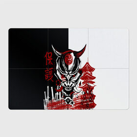 Магнитный плакат 3Х2 с принтом Самурай Samurai в Рязани, Полимерный материал с магнитным слоем | 6 деталей размером 9*9 см | cyberpunk 2077 | ninja | samurai | киберпанк | маска самурая | путь война | самурай | сёгун | семь самураев | токио | чёрный самурай | японский самурай