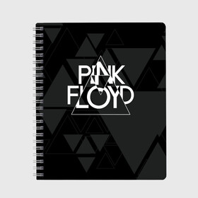 Тетрадь с принтом Pink Floyd в Рязани, 100% бумага | 48 листов, плотность листов — 60 г/м2, плотность картонной обложки — 250 г/м2. Листы скреплены сбоку удобной пружинной спиралью. Уголки страниц и обложки скругленные. Цвет линий — светло-серый
 | dark side of the moon | floyd | music | pink | pink floid | pink floyd | rock | rocker | rocknroll | the wall | музыка | пинк | пинк флоид | пинк флойд | рок | рок н ролл | рокер | флойд