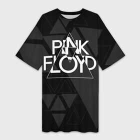 Платье-футболка 3D с принтом Pink Floyd в Рязани,  |  | dark side of the moon | floyd | music | pink | pink floid | pink floyd | rock | rocker | rocknroll | the wall | музыка | пинк | пинк флоид | пинк флойд | рок | рок н ролл | рокер | флойд