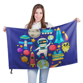 Флаг 3D с принтом Pornhub space в Рязани, 100% полиэстер | плотность ткани — 95 г/м2, размер — 67 х 109 см. Принт наносится с одной стороны | astronaut | comet | cosmos | moon | planet | rocet | space | star | звезда | космонавт | космос | планета | ракета