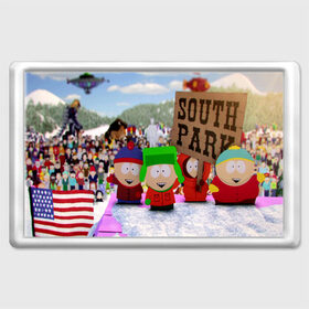 Магнит 45*70 с принтом Южный Парк / South Park . в Рязани, Пластик | Размер: 78*52 мм; Размер печати: 70*45 | south park | ubisoft | woodland critter christmas | кенни | мультсериал | стэн | южный парк