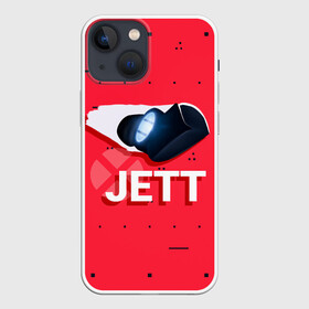 Чехол для iPhone 13 mini с принтом Jett в Рязани,  |  | game | jett | jett valorant | player | valorant | valorant логтип | валарант | валарант новогодний | валорант | детский | детям | джет | нг | новогодний узор | новый год | орнамент | подарок | ребенок | рождество | семья | узор