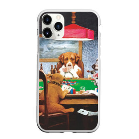 Чехол для iPhone 11 Pro матовый с принтом Собаки играют в покер в Рязани, Силикон |  | a friend in need | art | artist | bets | buldog | cards | chips | dogs | gambling | games | memes | picture | poker | азартные игры | бульдог | друг познается в беде | искусство | картина | карты | мемы | покер | сенбернар | собаки | собачки | ставки