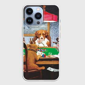 Чехол для iPhone 13 Pro с принтом Собаки играют в покер в Рязани,  |  | a friend in need | art | artist | bets | buldog | cards | chips | dogs | gambling | games | memes | picture | poker | азартные игры | бульдог | друг познается в беде | искусство | картина | карты | мемы | покер | сенбернар | собаки | собачки | ставки