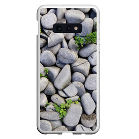 Чехол для Samsung S10E с принтом Камни в Рязани, Силикон | Область печати: задняя сторона чехла, без боковых панелей | абстрактно | абстрактные | абстрактный | абстракция | галька | каменные | каменный | камень | камни | камушки | клевер | природа | растения