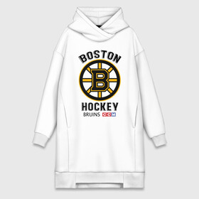 Платье-худи хлопок с принтом BOSTON BRUINS NHL в Рязани,  |  | black | boston | bruins | hockey | ice | logo | nhl | sport | usa | бостон | брюинз | кубок | логотип | нхл | спорт | стэнли | хоккей