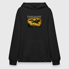 Худи SuperOversize хлопок с принтом Darksiders (Z) в Рязани, 70% хлопок, 30% полиэстер, мягкий начес внутри | карман-кенгуру, эластичная резинка на манжетах и по нижней кромке, двухслойный капюшон
 | azrael | darksiders | darksiders 2 | darksiders 3 | griever | silitha | tiamat | ulthane | vulgrim | wrath of war | всадник апокалипсиса | гнев войны | обугленный совет | руина | ультэйн | чёрный молот