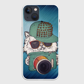 Чехол для iPhone 13 с принтом ФотоКот в Рязани,  |  | арт | графика | животные | звери | кошки