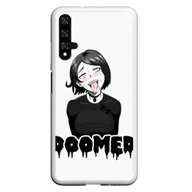 Чехол для Honor 20 с принтом Doomer girl в Рязани, Силикон | Область печати: задняя сторона чехла, без боковых панелей | ahegao | boomer | boy | chad | doomer | girl | i know | irony | jacques | post | stonks | zoomer | ахегао | ахэгао | бумер | девушка | думер | жак | зумер | ирония | мем | мемы | парень | пост | постирония | стонкс | тандеркок | фр