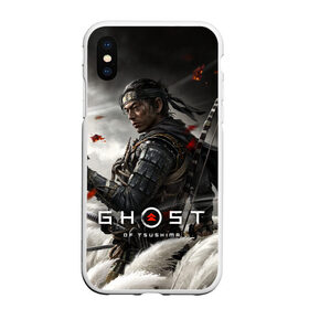 Чехол для iPhone XS Max матовый с принтом Ghost of Tsushima в Рязани, Силикон | Область печати: задняя сторона чехла, без боковых панелей | Тематика изображения на принте: ghost of tsushima | samurai | игры | призрак цусимы | самурай | япония