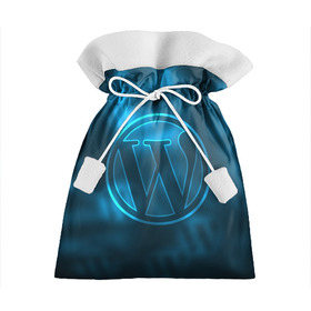 Подарочный 3D мешок с принтом Вордпресс в Рязани, 100% полиэстер | Размер: 29*39 см | cms | wordpress | вордпресс | движок сайта | логотип вордпресс