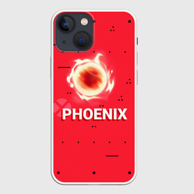 Чехол для iPhone 13 mini с принтом Phoenix в Рязани,  |  | new year | phoenix | phoenix valorant | valorant | valorant новогодний | агент валорант. | агент феникс | валорант | валорант новогодний | валорант узор | валорант феникс | игрок феникс | нг | новый год | орнамент | паттерн