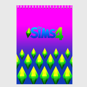 Скетчбук с принтом THE SIMS 4 в Рязани, 100% бумага
 | 48 листов, плотность листов — 100 г/м2, плотность картонной обложки — 250 г/м2. Листы скреплены сверху удобной пружинной спиралью | real life. | sims 4 | the sims | жизнь | семья | симс 2 | симс 3 | симс 4 | симс онлайн | симулятор