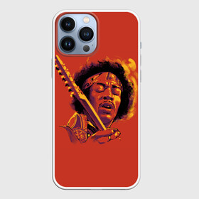 Чехол для iPhone 13 Pro Max с принтом Джимми Хендрикс в Рязани,  |  | guitar | jimi hendrix | metall | music | rock | альтернатива | гитара | гитарист | гранж | джимми хендрикс | метал | музло | музыка | рок